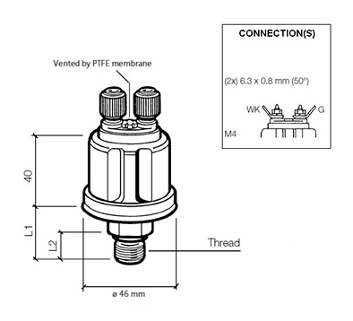 VDO Pressure senders 0-10 Bar